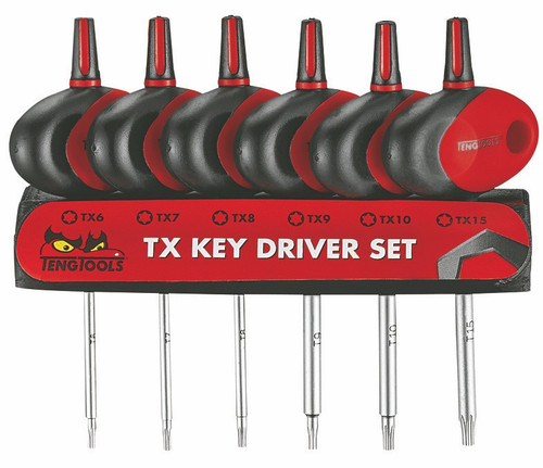 Teng MDM706TXT - Mini T-handle Torx Set 6 Piece